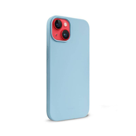 Etui Crong Color Cover do iPhone 14 Plus Silikonowe Błękitny z Mikrofibrą