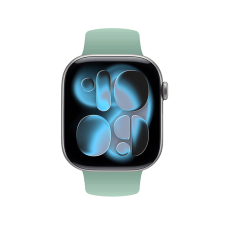 Pasek Crong Liquid do Apple Watch 42/41/40/38 mm Szałwiowy Silikonowy