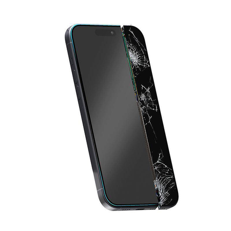 Crong Nano Glass - Shatterproof hybrid glass iPhone 16 / iPhone 15