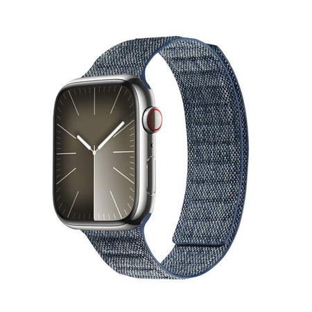 Crong Melange - Curea magnetică pentru Apple Watch 44/45/46/49 mm (albastru melanj)