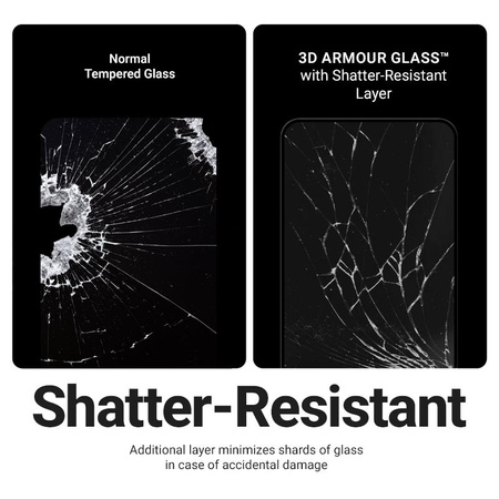 Szkło Crong 3D Armour Glass do iPhone 16 / 15 Hartowane 9H z Ramką Szybka