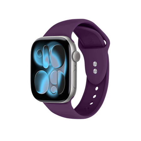 Crong Liquid - řemínek pro Apple Watch 44/45/46/49 mm (švestkový)