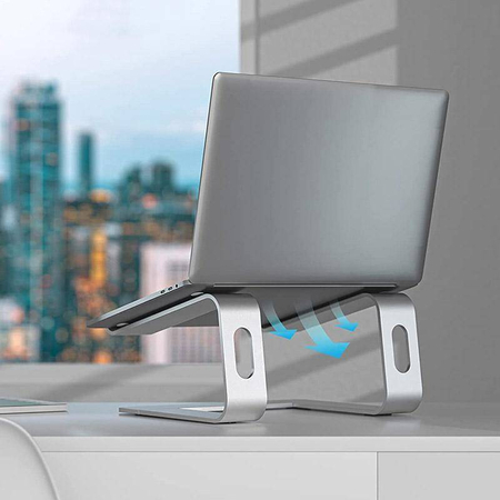 Aluminiowa Podstawka pod Laptopa Stojak Crong AluBench Srebrny