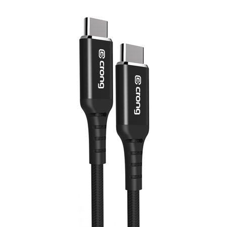 Crong Armor Link - 60W 3A USB-C to USB-C Power Delivery Fast Charging cable 150cm (black)