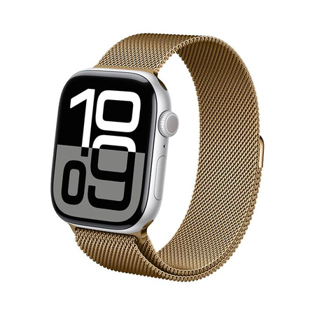 Crong Milano Steel - Milánský náramek pro Apple Watch 44/45/46/49 mm (růžové zlato)