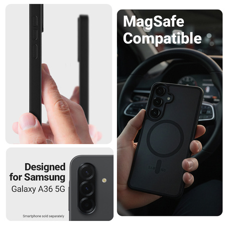 Crong Hybrid Matte Magnetic - MagSafe Case Samsung Galaxy A37 / A36 (Black)
