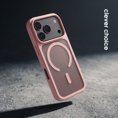 Husă Crong Hybrid MATTE™ Magnetic pentru iPhone 18 Pro Max / 17 Pro Max MagSafe Roz