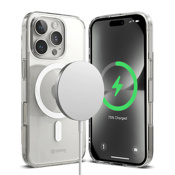 Crong Clear MAG Cover - Калъф MagSafe за iPhone 16 Pro (прозрачен)