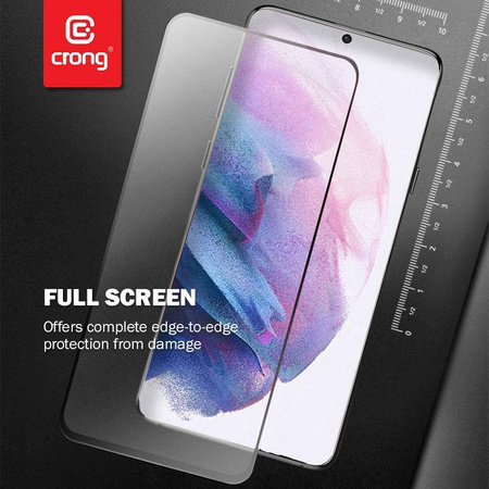 Szkło Crong 7D Nano Flexible Glass do Galaxy S21 Hybrydowe 9H na Cały Ekran