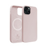 Etui Crong Color Cover Magnetic do iPhone 15 MagSafe Silikon Piaskowy Róż
