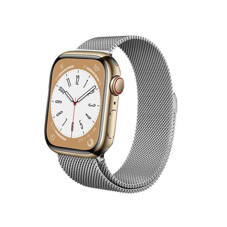 Crong Milano Steel - Stainless Steel Strap for Apple Watch 38/40/41 mm (silver)