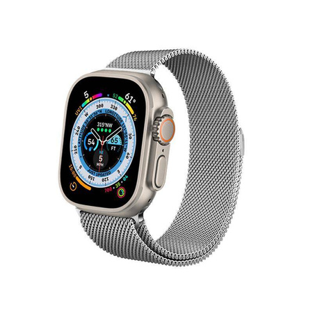 Crong Milano Steel - Ανοξείδωτο λουράκι για Apple Watch 42/44/45/49 mm (ασημί)