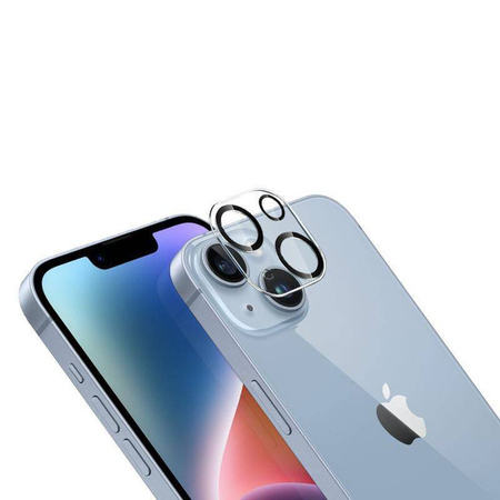 Szkło Crong Lens Shield na Aparat do iPhone 14 / 14 Plus Hartowane na Wyspę