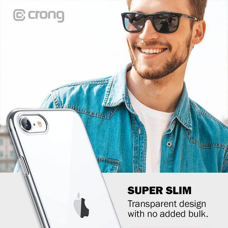 Crong Crystal Slim Cover - pouzdro pro iPhone SE / 8 / 7 (průhledné)