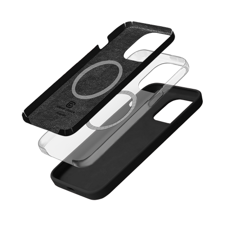 Crong Color Cover Magnetic - Custodia MagSafe per iPhone 14 Pro Max (Nero)