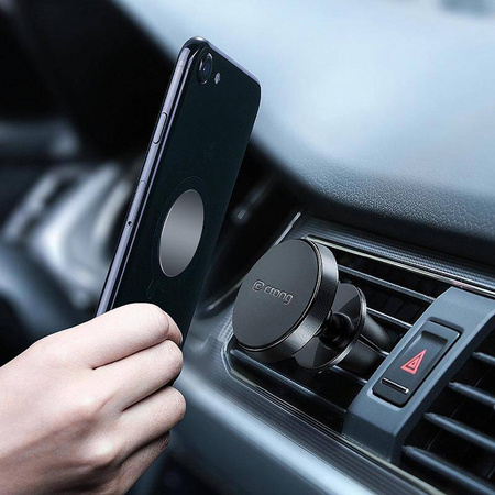 Crong Magnetic Smart Car Holder - Magnetický držák do auta pro telefon (černý)