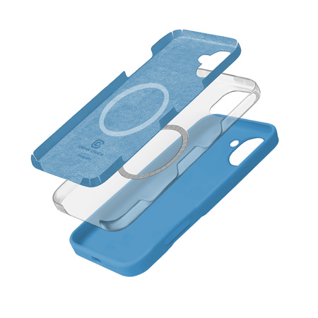 Etui Crong Color Cover Magnetic do iPhone 16 MagSafe Silikonowe Niebieskie