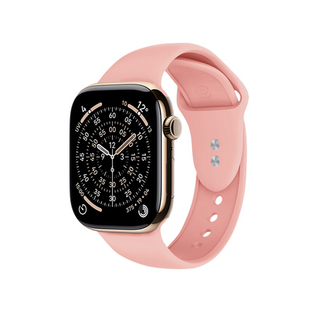 Pasek Crong Liquid do Apple Watch 42/41/40/38 mm Łososiowy Silikonowy