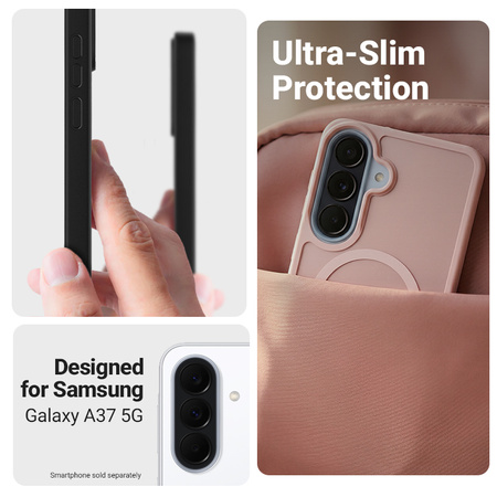 Etui Crong Hybrid MATTE™ Magnetic do Samsung Galaxy A37/A36 MagSafe Różowe Wytrzymałe