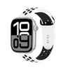 Crong Duo Sport - Correa para Apple Watch de 44/45/46/49 mm (blanco/negro)