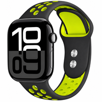 Crong Duo Sport - Apple Watch Band 38/40/41/42 mm (Black/Lime)