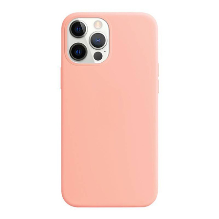 Crong Color Cover - Θήκη σιλικόνης για iPhone 12 / iPhone 12 Pro (ροζ άμμος)