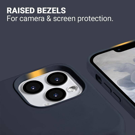 Crong Color Cover Magnetic - Silikonowe etui do iPhone'a 13 Pro Max (granatowy)