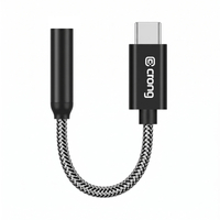 Adapter USB C mini jack 3,5 mm CRONG Armor Link DAC Hi-Res ALC5686 czarny