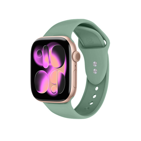 Pasek Crong Liquid do Apple Watch 42/41/40/38 mm Szałwiowy Silikonowy
