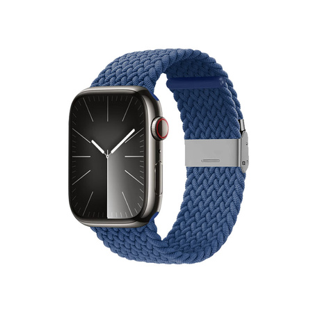 Crong Wave Band - Pletený řemínek pro Apple Watch 38/40/41 mm (modrý)