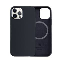 Crong Color Cover Magnetic - iPhone 12 / iPhone 12 Pro MagSafe Tasche (schwarz)