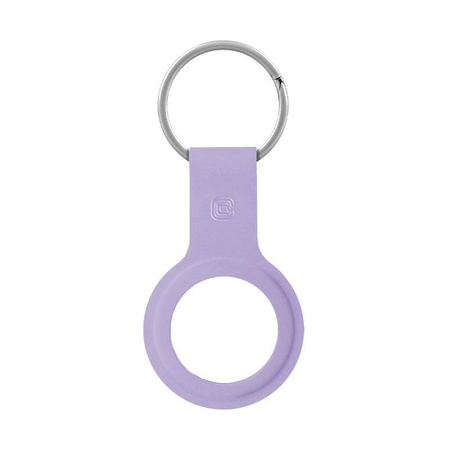 Crong Silicone Case with Key Ring - Protective Keyring Case for Apple AirTag (purple)