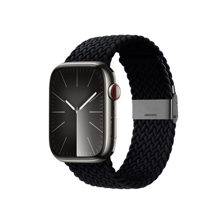 Crong Wave Band - Pletený řemínek pro Apple Watch 38/40/41 mm (grafitová)