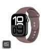 Pasek Crong Liquid do Apple Watch 49/46/45/44 mm Brązowy Silikonowy