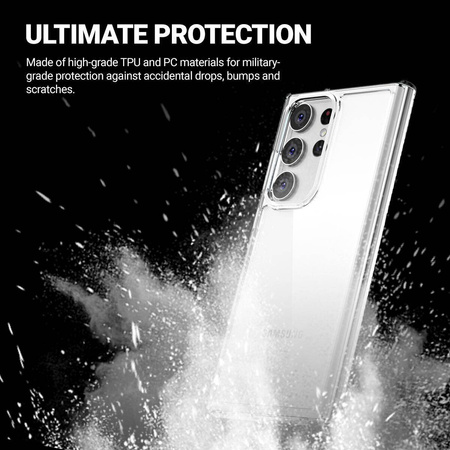 Etui Crong Crystal Shield Cover do Samsung Galaxy S23 Ultra Przezroczyste