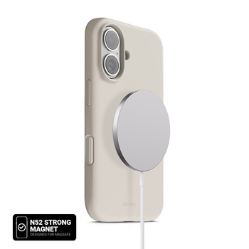Crong Color Cover Magnetic - MagSafe iPhone 17 Hülle (Steinbeige)