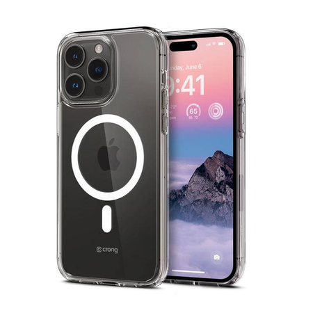 Etui Przezroczyste do iPhone14 Pro MagSafe Crong Clear Mag Cover Case Bezbarwny