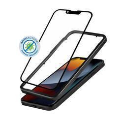 Crong Anti-Bacterial 3D Armour Glass - 9H tvrzené sklo přes celou obrazovku pro iPhone 13 mini + instalační rámeček