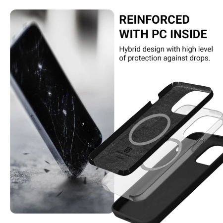 ZESTAW Color Cover Magnetic + Lens Shield do iPhone 16 Pro (kamienny beż)