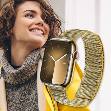 Crong Melange - Magnetic Strap for Apple Watch 38/40/41/42 mm (yellow melange)