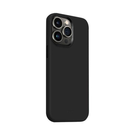 Etui do iPhone 15 Pro MagSafe Crong Color Cover LUX Magnetic Silikonowy Case Ochronny Czarny