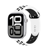 Crong Duo Sport - Correa para Apple Watch de 44/45/46/49 mm (blanco/negro)