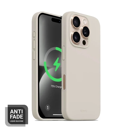 ZESTAW Color Cover Magnetic + Lens Shield do iPhone 16 Pro (kamienny beż)