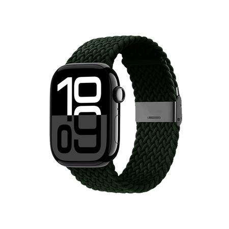Crong Wave Band – Pleciony pasek do Apple Watch 38/40/41/42 mm (zielony)