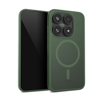 Crong Hybrid Matte Magnetic - Custodia MagSafe per Xiaomi 17 (verde)
