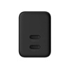 Szybka Ładowarka do Telefonu Crong Ultra Compact GaN 35W 2x USB C Czarna