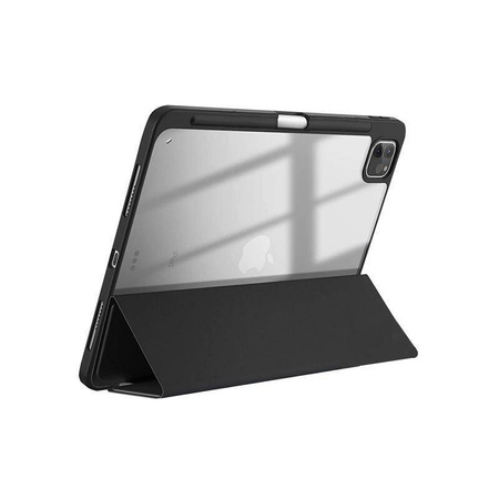 Crong PrimeFolio – Hülle für iPad Air 11" (2026–2024) / iPad Air 10,9" (5.–4. Generation) / iPad Pro 11" (2022–2021) (Schwarz/Transparent)