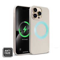 Funda magnética Crong Color Cover para iPhone 14 Pro Max MagSafe (beige piedra)