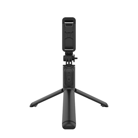 Crong SelfieGo Lite - Compact selfie stick Bluetooth tripod (black)