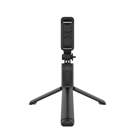 Crong SelfieGo Lite – Kompaktes Bluetooth-Selfie-Stick-Stativ (Schwarz)